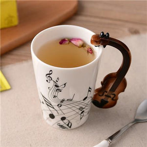 Classical Violin Ceramic Cup