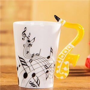 Saxophone Ceramic Mug Cup