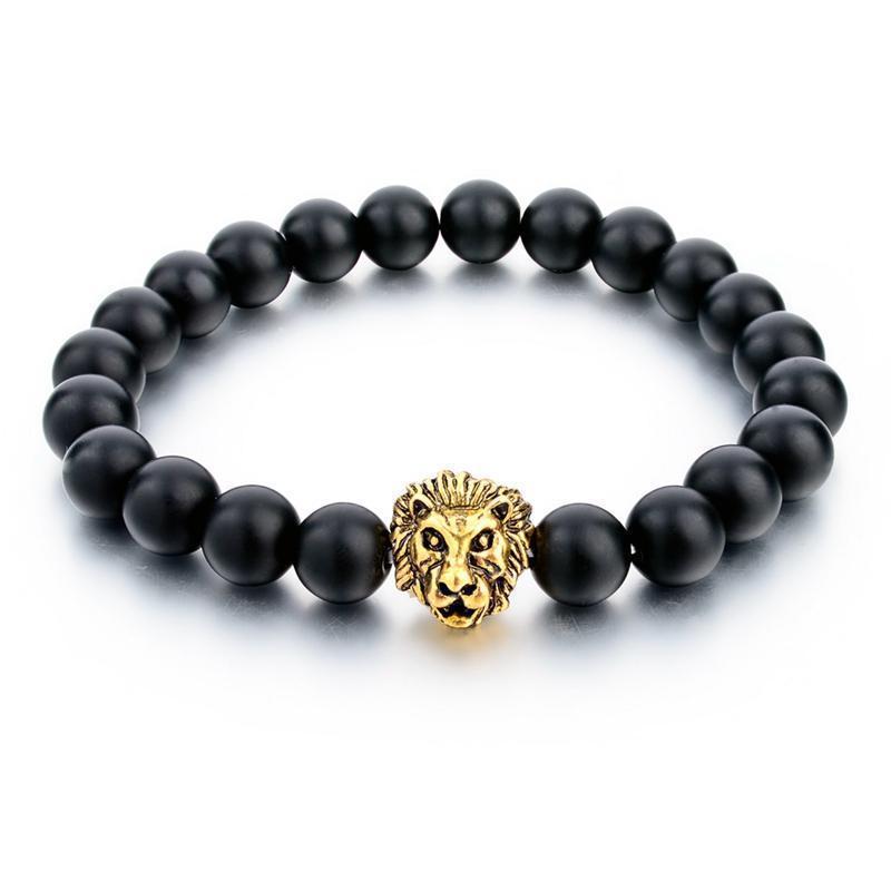**FREE** Golden Black Matte Lion Bracelet